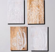 Winters Whisper Wall Plate Set of 4