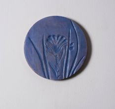 Artistic Purple Wall Plate Set of 3