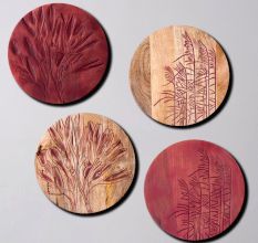 Elegant Botanical Wall Plate Set of 4