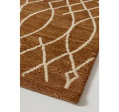 Moroccon Design Dark Goldwhite Rug