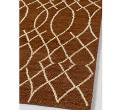 Moroccon Design Dark Goldwhite Rug