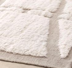 Plane Ivory Colour Hand Made Rug