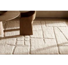 Plane Ivory Colour Hand Made Rug