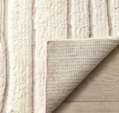 Moroccon Rugs Handmade Knotted White