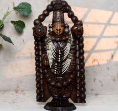 Traditional Hand-Carved Lord Venkateswara Idol