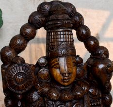 Traditional Hand-Carved Lord Venkateswara Idol