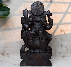 Handcrafted Wooden Lord Ganesha Idol