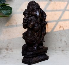 Handcrafted Wooden Lord Ganesha Idol