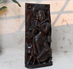 Divine Flute Playing Krishna Sculpture