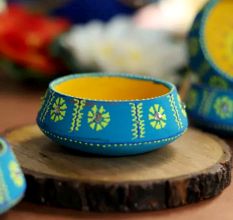 Handcrafted Washable Terracotta Dekchi Diya T-Light Holder