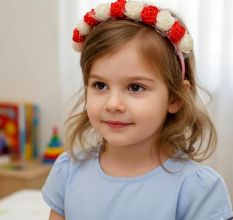 Red Rose Baby Hair Band