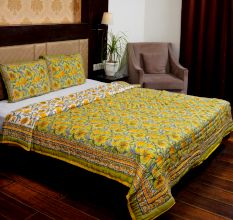 Handmade Floral Jaipuri Quilt