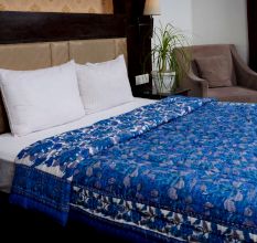Blue Blossom Cotton Quilt