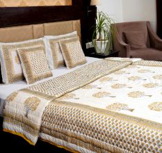 Golden Tree Jaipuri Quilt