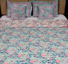 Mint Rose Cotton Quilt