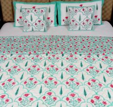 Aqua Blossom Reversible Quilt