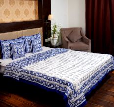 Blue Elegance Cotton Quilt