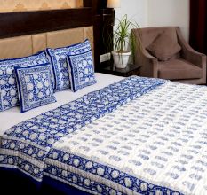 Blue Elegance Cotton Quilt