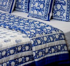 Blue Elegance Cotton Quilt