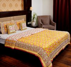 Yellow Blossom Handblock Quilt