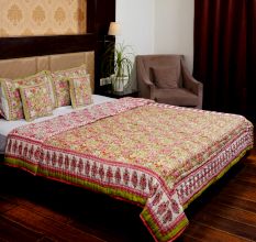 Floral Harmony Jaipuri Quilt