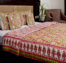 Floral Harmony Jaipuri Quilt
