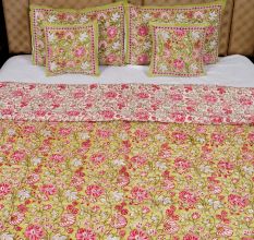 Floral Harmony Jaipuri Quilt