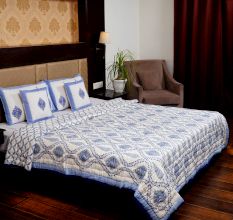 Blue Serenity Jaipuri Quilt