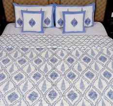 Blue Serenity Jaipuri Quilt