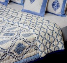 Blue Serenity Jaipuri Quilt
