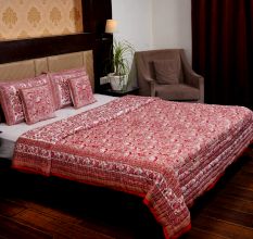 Crimson Elegance Jaipuri Quilt