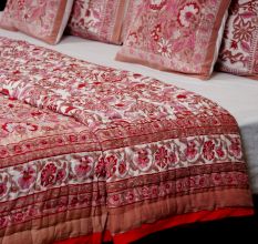 Crimson Elegance Jaipuri Quilt