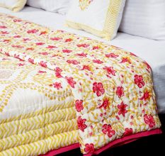 Sunshine Petal Jaipuri Quilt