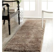 Modern Beige Shaggy Hall Rug