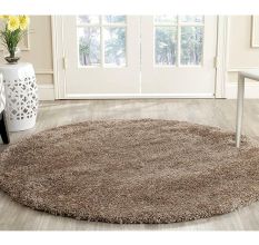 Modern Beige Shaggy Hall Rug