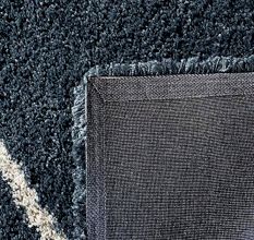 Modern Beige Shaggy Living Rug