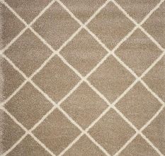 Modern Beige Shaggy Living Rug