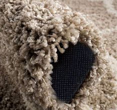 Modern Beige Plush Bedroom Rug