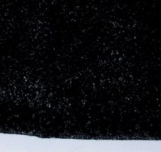 Modern Black Shaggy Hall Rug