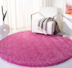 Baby Pink Handwoven Home Carpet