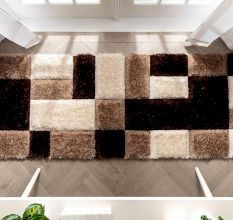 Vintage Beige Handwoven Bedroom Mat