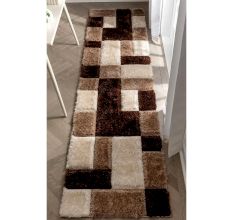 Vintage Beige Handwoven Bedroom Mat
