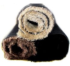 Plush Black Bedroom Rug