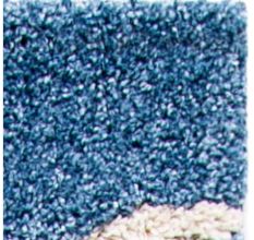 Plush blue Textured Living Rug