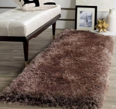 Modern Brown Shaggy Living Mat