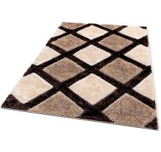 Modern Grey Plush Bedroom Mat