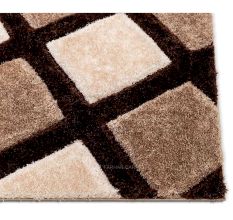 Modern Grey Plush Bedroom Mat