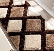 Modern Grey Plush Bedroom Mat