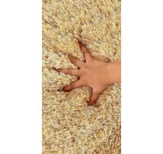 Plush Cream Textured Living Rug