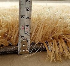 Plush Cream Textured Living Rug